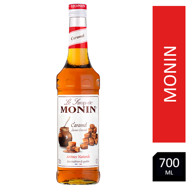 MONIN Premium Caramel Coffee & Cocktail Syrup 700ml Glass Bottle & Discounted Pump Offer