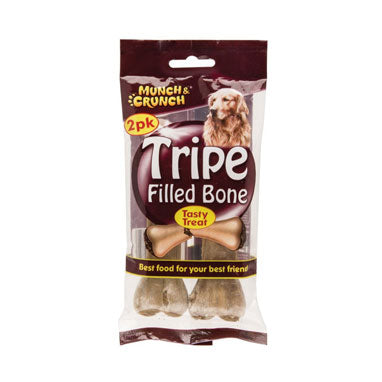 Munch & Crunch Dogs Tripe Filled Bone 2 Pack - ONE CLICK SUPPLIES