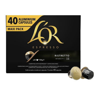 L'Or Ristretto 40's (Nespresso Compatible Coffee Pods) - ONE CLICK SUPPLIES