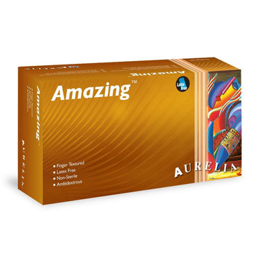 Aurelia Amazing Blue Powder Free Nitrile Gloves 300's (All Sizes) - ONE CLICK SUPPLIES