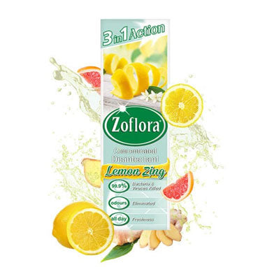 Zoflora Lemon Zing Concentrated Fragranced Disinfectant 500ml - ONE CLICK SUPPLIES