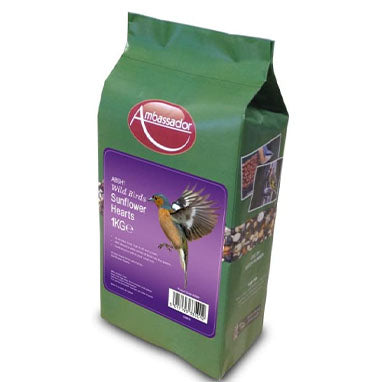 Ambassador Sunflower Hearts Wild Garden Birds 1kg - ONE CLICK SUPPLIES