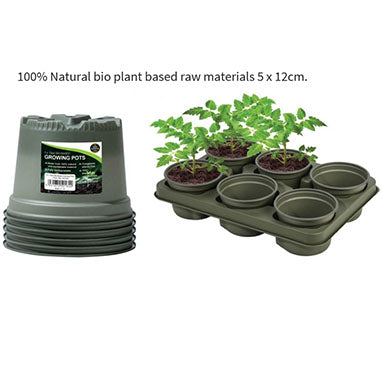 Garland Biodegradable Growing Pots Pack 5, 12cm - ONE CLICK SUPPLIES