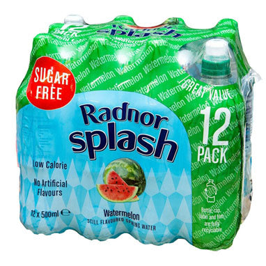 Radnor Splash Sugar Free Watermelon 12 x 500ml - ONE CLICK SUPPLIES