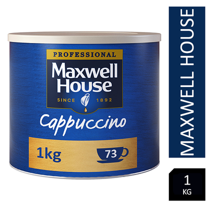 Maxwell House Cappuccino Instant Coffee 1kg Tin - ONE CLICK SUPPLIES