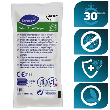 Diversey Oxivir Excel Wipe Individually Wrapped 1000's - ONE CLICK SUPPLIES