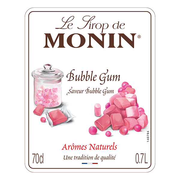 MONIN Bubblegum Cocktail Syrup 700ml (Glass Bottle) Discounted Pump Offer