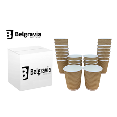 Belgravia 25cl/8oz Kraft Ripple Cup - ONE CLICK SUPPLIES