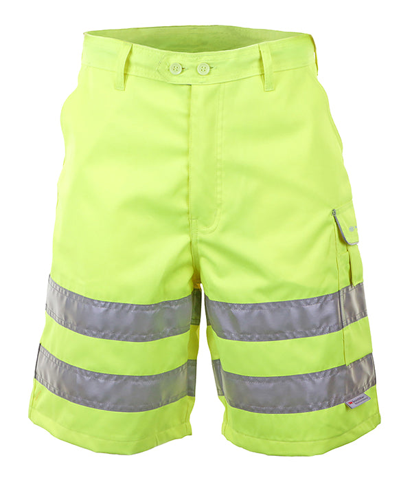 Hi Visability Shorts Triple Sewn for durability Yellow {All Sizes}