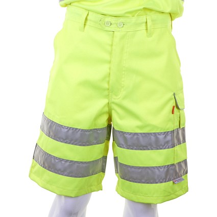 Hi Visability Shorts Triple Sewn for durability Yellow {All Sizes}