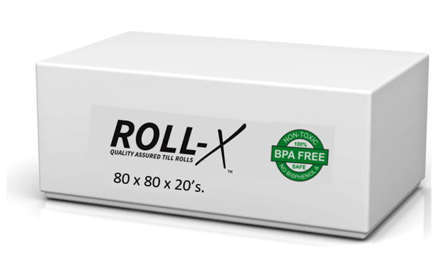 Roll-X Thermal Till Rolls BPA Free (80mm x 80mm) 20's - ONE CLICK SUPPLIES