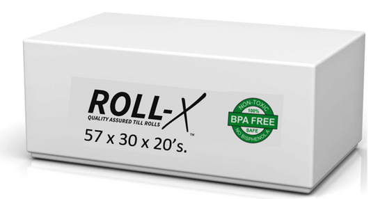 Roll-X Thermal Till Rolls BPA FREE (57x30) - ONE CLICK SUPPLIES