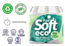 Pure Soft Eco 100% Recycled, Quick Dissolve Toilet Rolls 4 Pack - ONE CLICK SUPPLIES