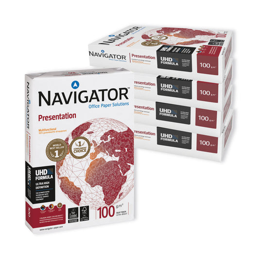 Navigator 100gsm A4 Presentation Paper - White,pack of 5 Reams - ONE CLICK SUPPLIES