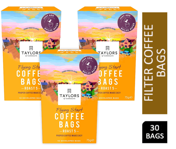 Taylors of Harrogate Flying Start Coffee Bags Pack 30s - ONE CLICK SUPPLIES