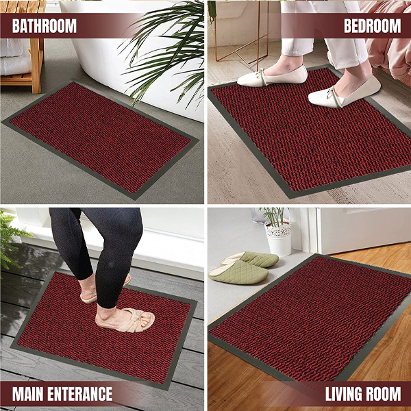 Fixtures Barrier Doorway Door Floor Mat 120cm x 240cm Red - ONE CLICK SUPPLIES