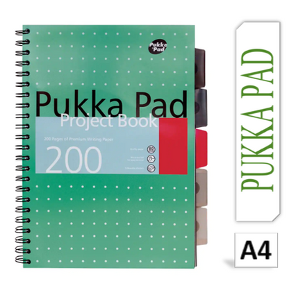 Pukka Pads Metallic Green A4 Project Book Code 8521-MET {3-Pack} - ONE CLICK SUPPLIES