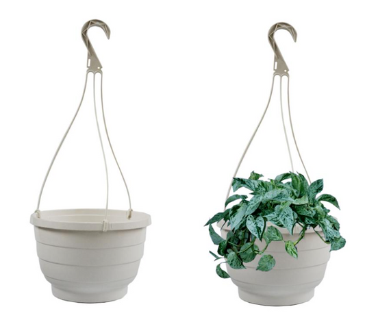 Fixtures White Garden Hanging Basket 25cm x 16cm - ONE CLICK SUPPLIES