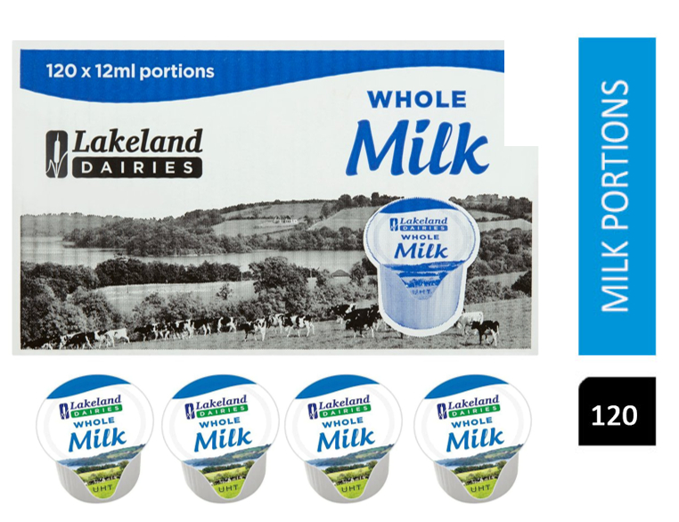 Lakeland Full Fat Milk Pots (Pack of 120) - ONE CLICK SUPPLIES