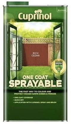 Cuprinol Spray Fence Treatment RICH CEDAR 5 Litre - ONE CLICK SUPPLIES