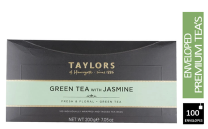 Taylors of Harrogate Green Tea with Jasmin Enveloped Tea Pack 100’s - ONE CLICK SUPPLIES