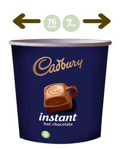 Kenco Cadbury Hot Chocolate In-Cup 25s, 76mm - ONE CLICK SUPPLIES