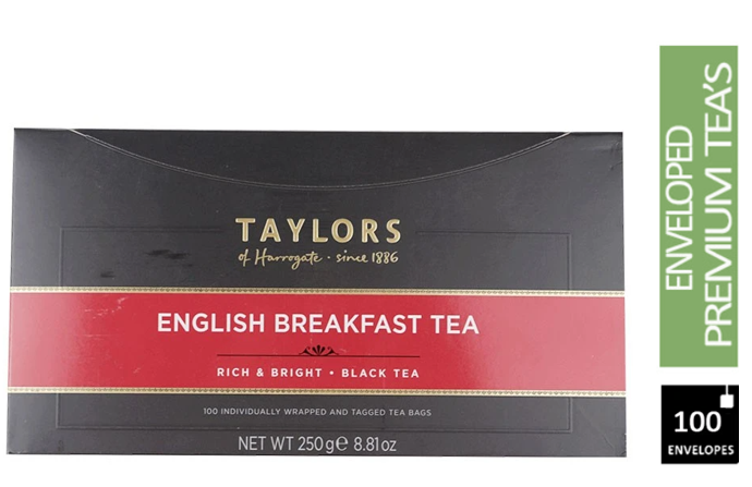 Taylors of Harrogate English Breakfast Enveloped Tea Pack 100’s - ONE CLICK SUPPLIES