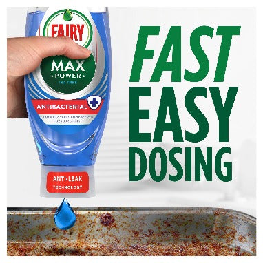 Fairy Washing Up Liquid Max Power Tea Tree Antibacterial 660ml - ONE CLICK SUPPLIES