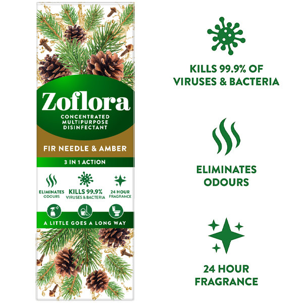 Zoflora Disinfectant Fir Needle & Amber 500ml - ONE CLICK SUPPLIES