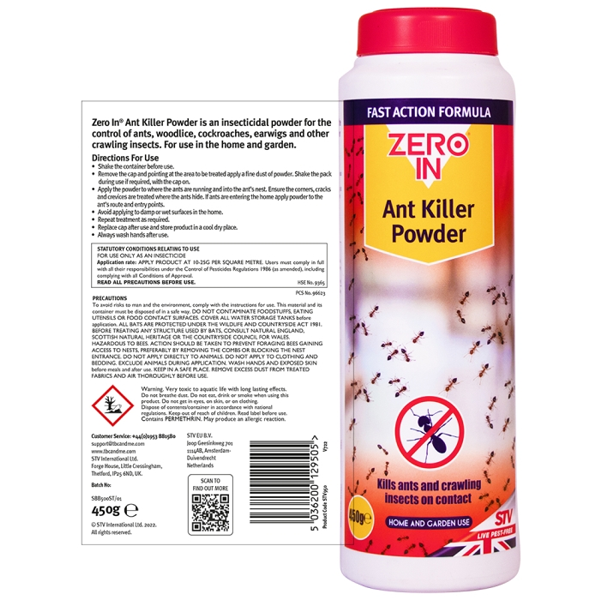 Zero In Ant & Insect Killer Powder 450g (STV950) - ONE CLICK SUPPLIES