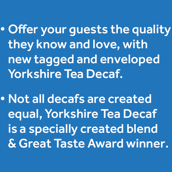 Yorkshire Tea Decaf Envelopes 200's - ONE CLICK SUPPLIES