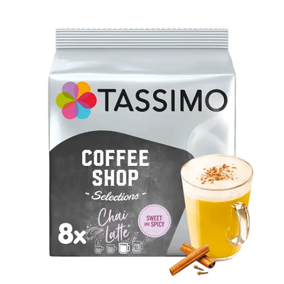 Tassimo Coffee Shop Chai Latte Pods 16's (8 Drinks) - ONE CLICK SUPPLIES