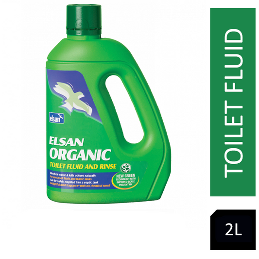 Elsan Organic Toilet Fluid for Motorhomes, Green, 2 Litre, ORG02 - ONE CLICK SUPPLIES