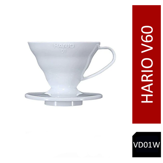 Hario V60 Plastic Coffee Dripper White - Size 01 VD-01W - ONE CLICK SUPPLIES