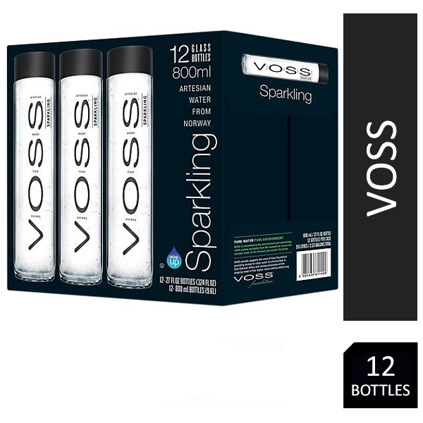 Voss Sparkling Water 12x800ml - ONE CLICK SUPPLIES