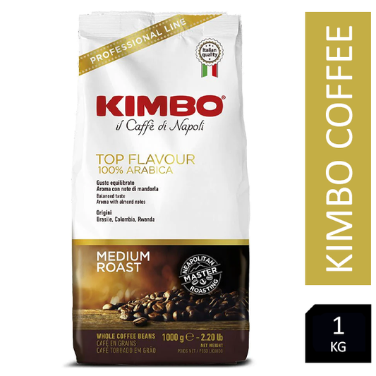 Kimbo Top Flavour 100% Arabica 1kg Italian Coffee Beans - ONE CLICK SUPPLIES