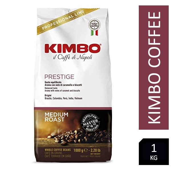 Kimbo Prestige 1kg Italian Coffee Beans - ONE CLICK SUPPLIES