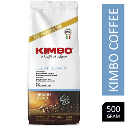 Kimbo Decaf Medium Roast Coffee Beans - 500g - ONE CLICK SUPPLIES