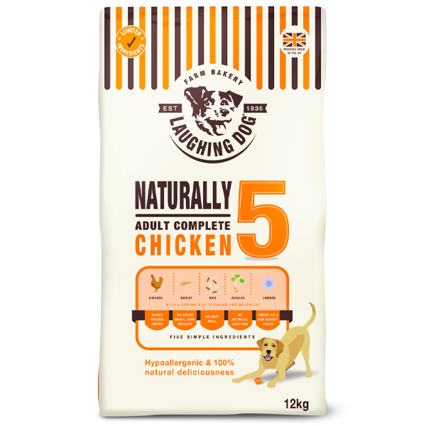 Laughing Dog Naturally 5 Chicken Complete 12kg - ONE CLICK SUPPLIES