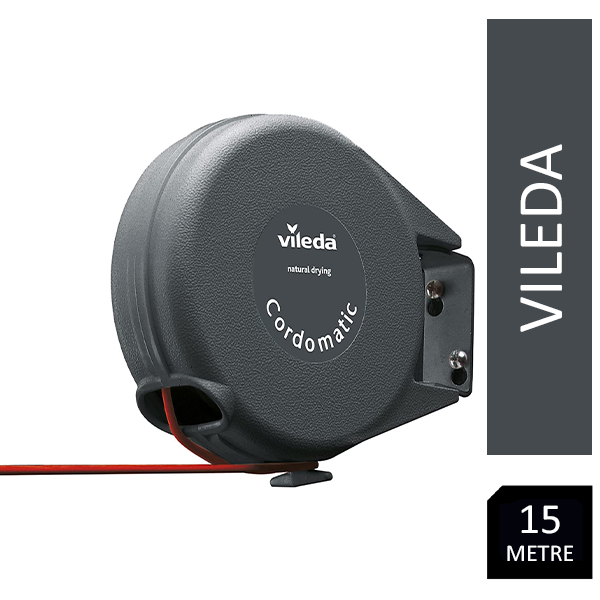 Vileda Cordomatic Retractable Washing Line with 15m Outdoor Clothes Line - ONE CLICK SUPPLIES