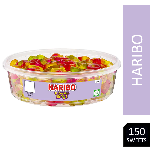 Haribo Friendship Rings Sweets Tub 150's - ONE CLICK SUPPLIES