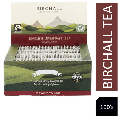 Birchall Premium English Breakfast String & Tagged Tea 100's - ONE CLICK SUPPLIES