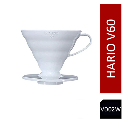 Hario V60 Plastic Coffee Dripper White - Size 02 VD-02W - ONE CLICK SUPPLIES