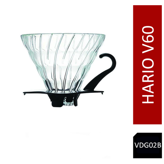 Hario V60 Glass Coffee Dripper Black Size 02 VDG-02B - ONE CLICK SUPPLIES