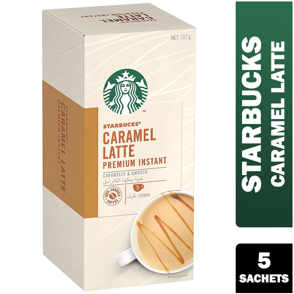 Starbucks White Caramel Latte Instant Coffee Sachets 5x21.5g - ONE CLICK SUPPLIES