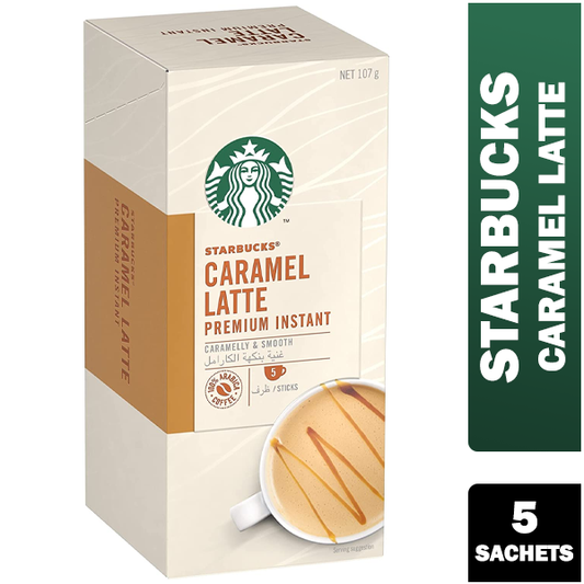 Starbucks White Caramel Latte Instant Coffee Sachets 5x21.5g - ONE CLICK SUPPLIES