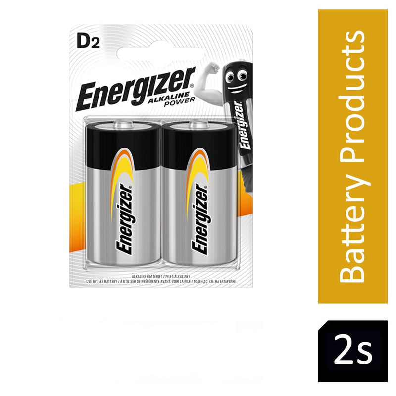 Energizer LR20 D Mono Alkaline Power Battery (Pack of 2) - ONE CLICK SUPPLIES