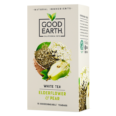 Good Earth White Tea Elderflower & Pear 5 x 15's - ONE CLICK SUPPLIES