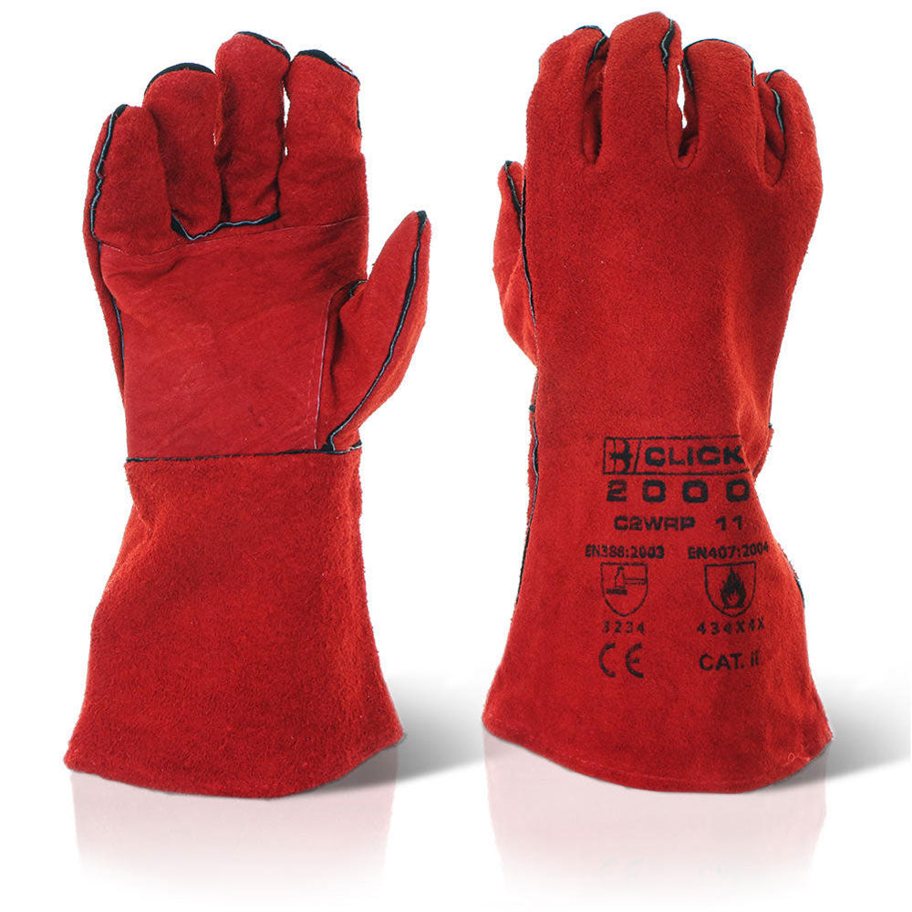 Beeswift 2000 Red Welders Gloves (Pair) - ONE CLICK SUPPLIES