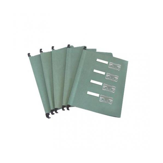 Cathedral A4 Suspension File Manilla V Base Green (Pack 10) Inc Tabs & Inserts